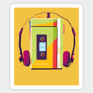 walkman retro pop art Magnet